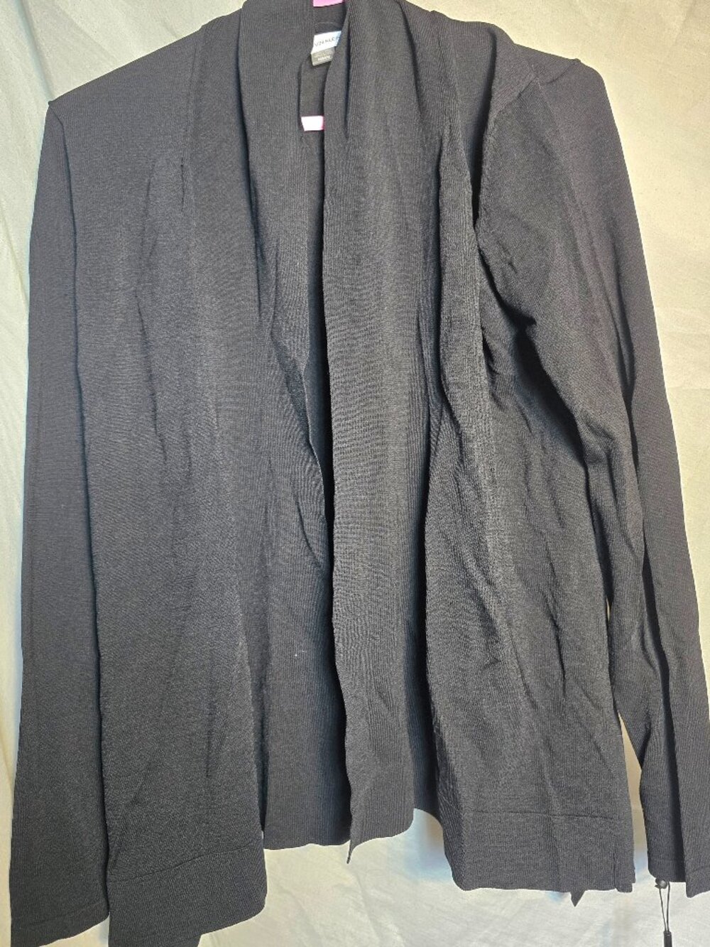 Calvin Klein nwt open-front long sleeve topper jacket black szM